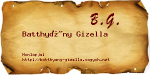 Batthyány Gizella névjegykártya
